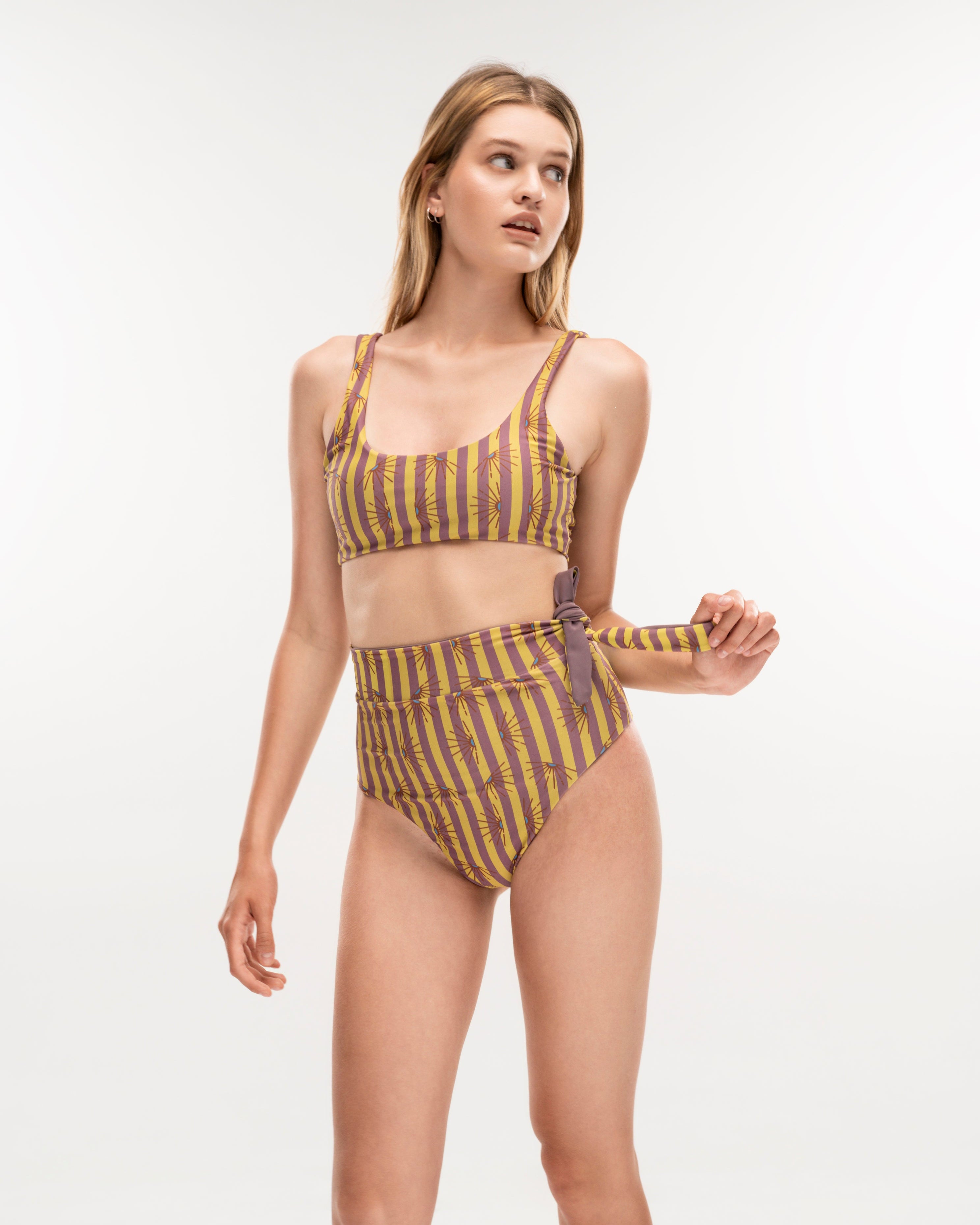 Plum Mirabell double-face bikini