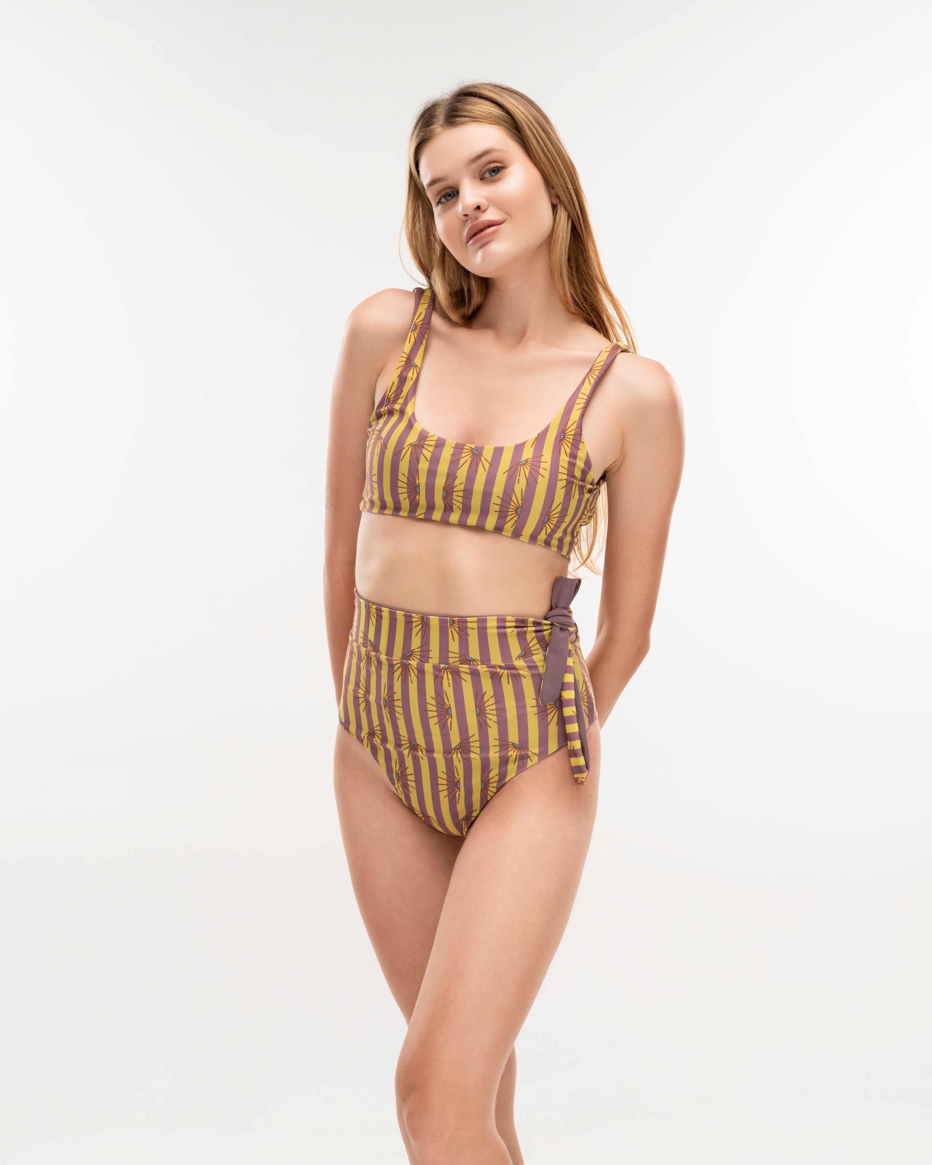Plum Mirabell double-face bikini