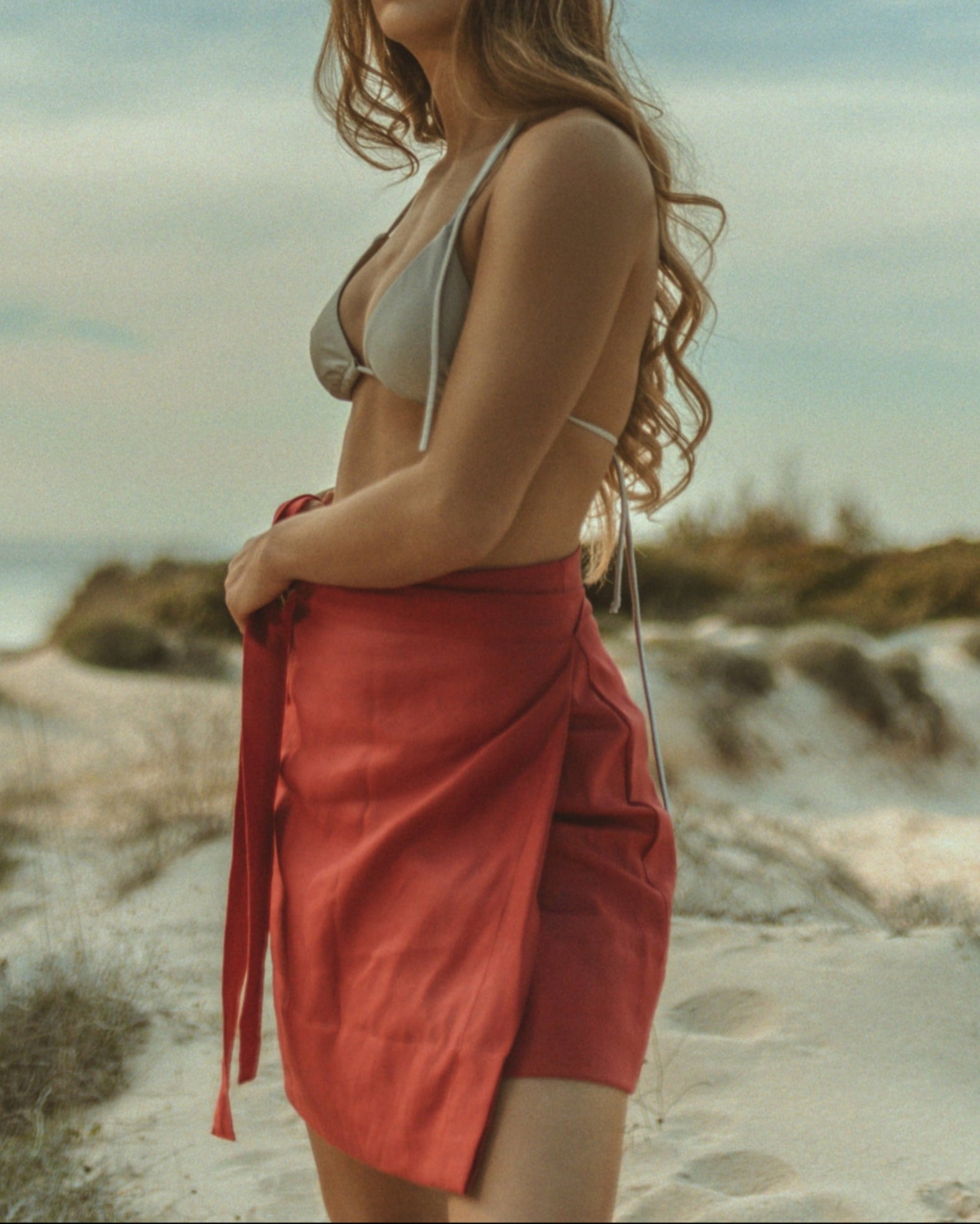 Sugarcover cherry wrap skirt