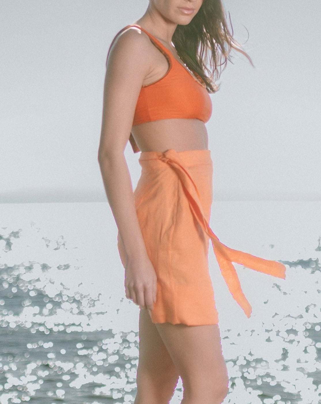 Sugarcover mandarin wrap skirt