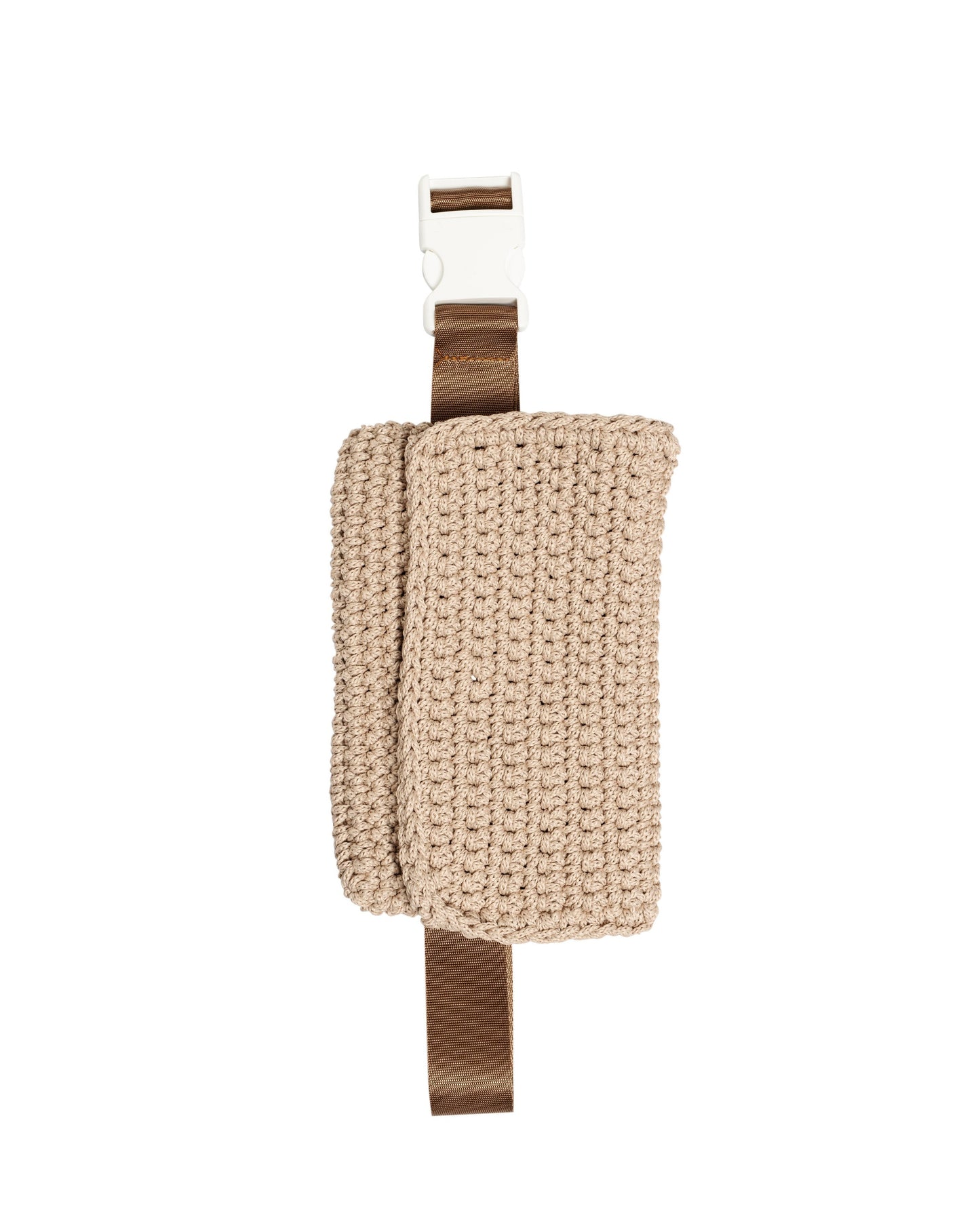 Knitted waist purse (cream)