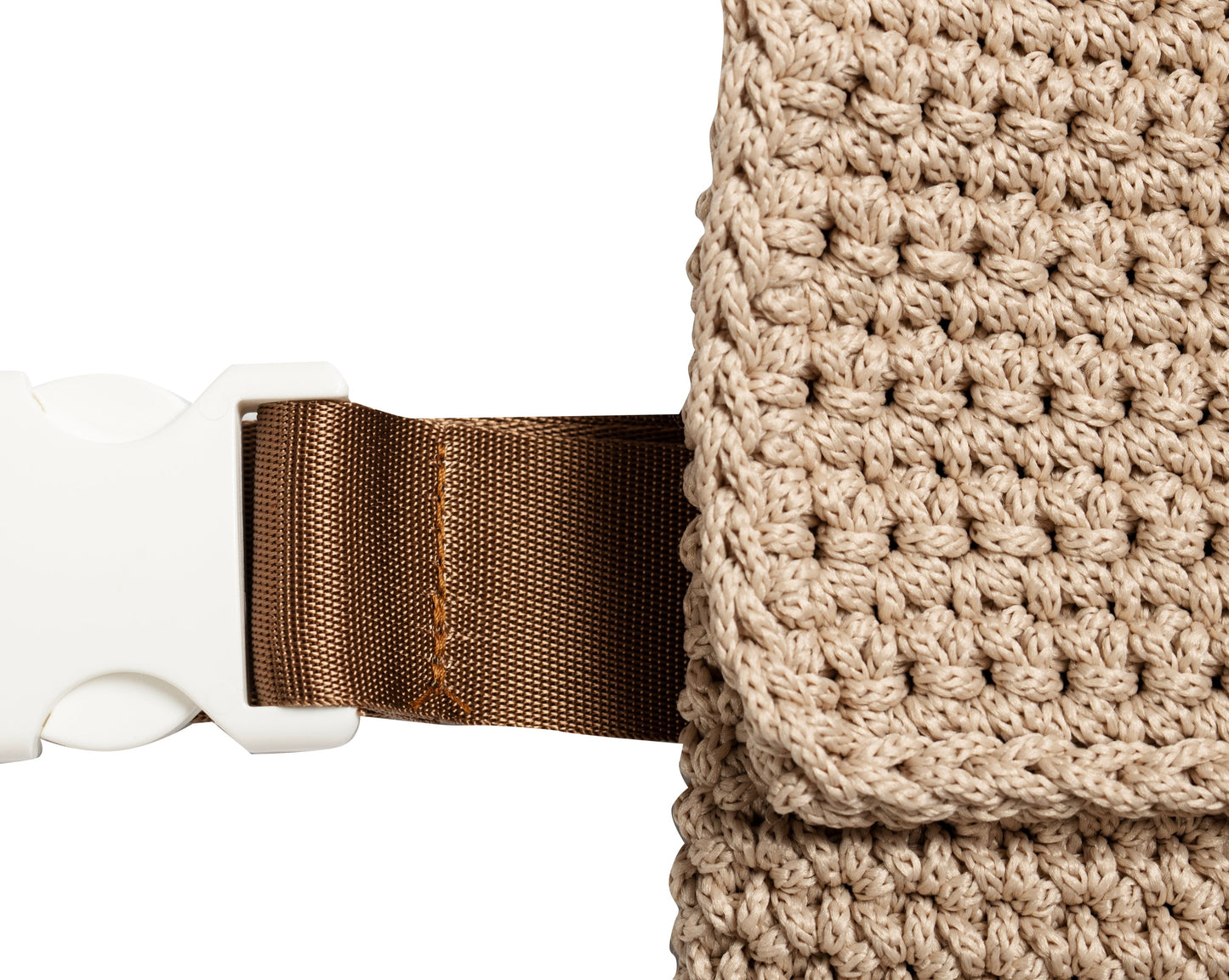 Knitted waist purse (cream)