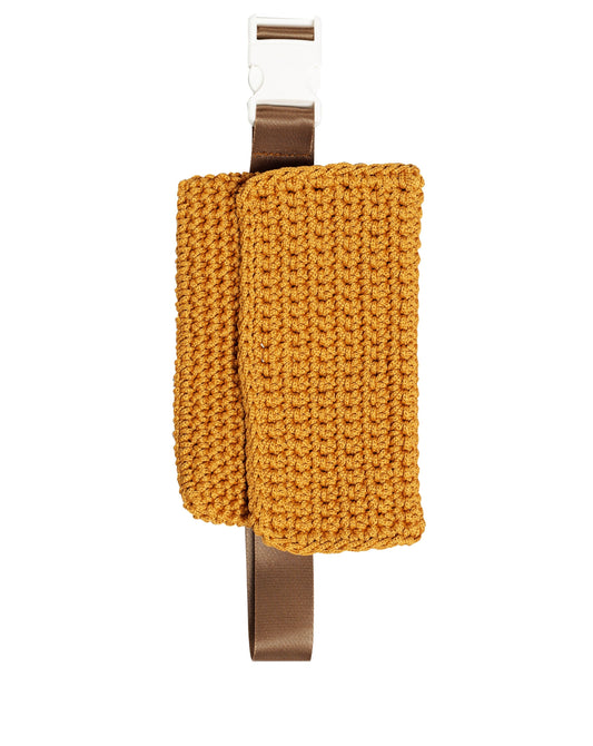 Knitted waist purse (mustard)