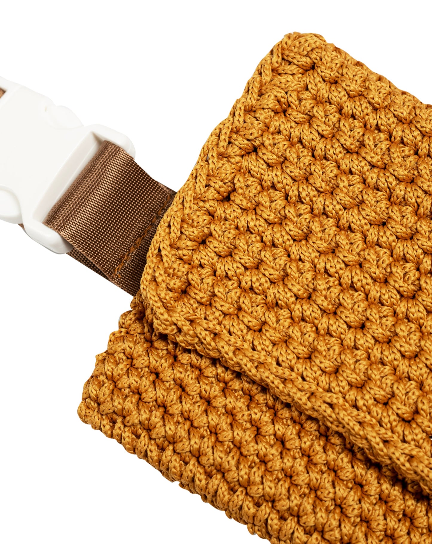 Knitted waist purse (mustard)