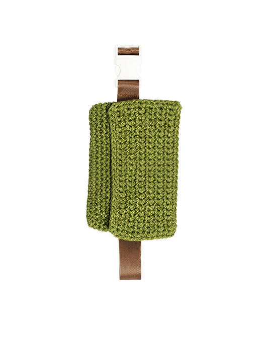 Knitted waist purse (green)