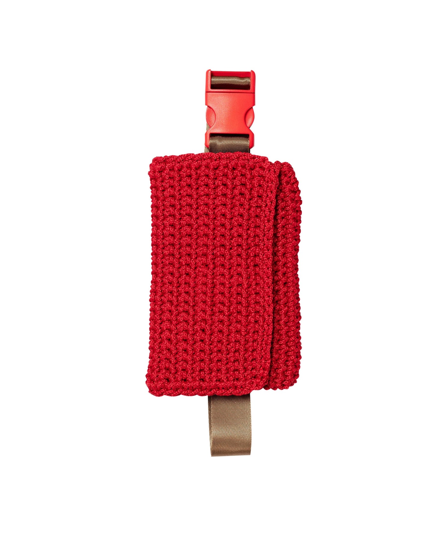 Knitted waist purse (red)