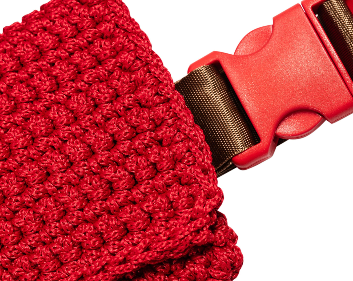 Knitted waist purse (red)