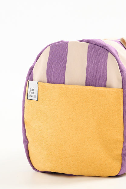 Weekend bag in lavender stripes