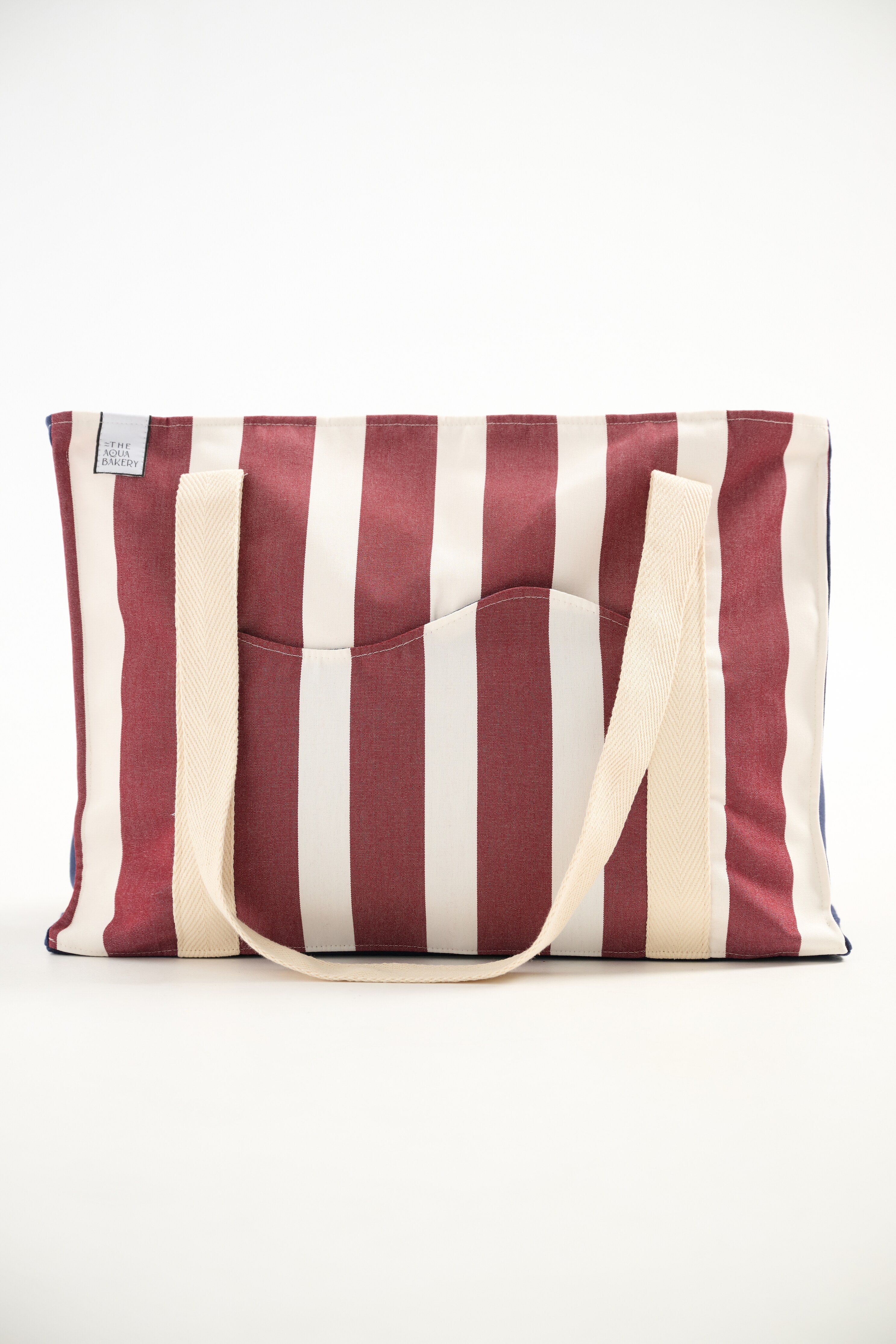 The Oversized Aprox bag in wine stripes