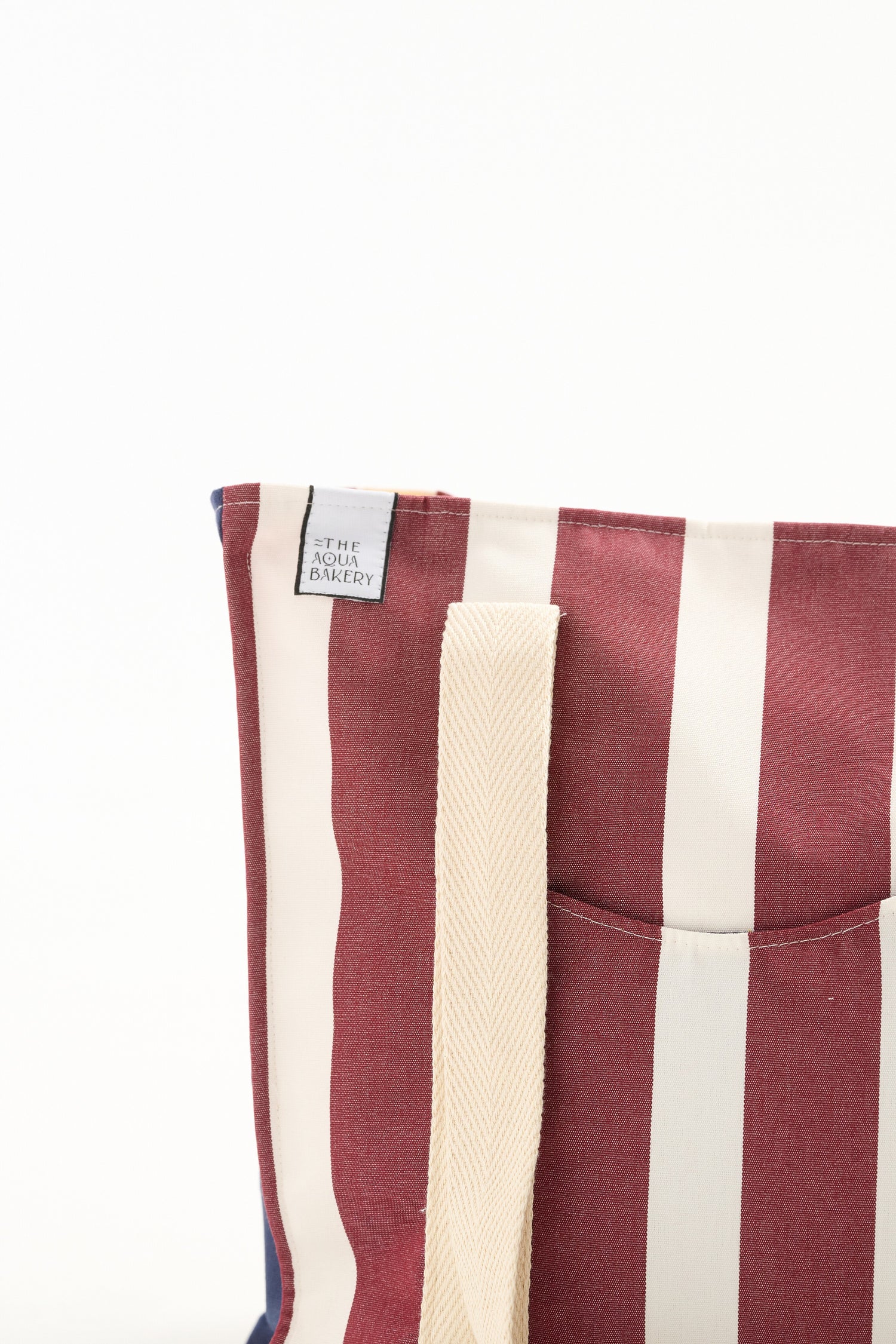 The Oversized Aprox bag in wine stripes