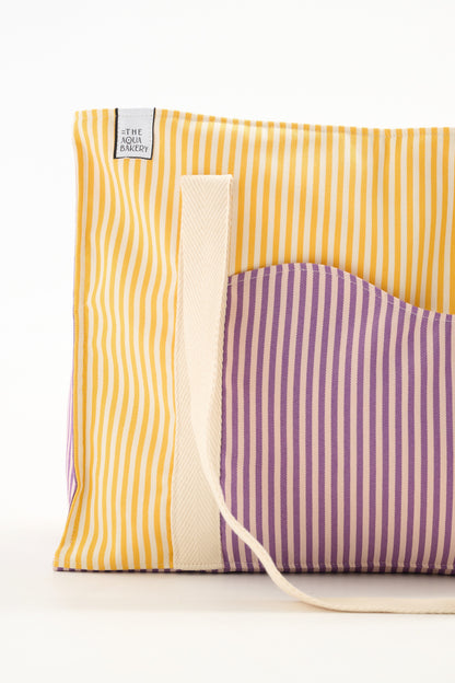 The Oversized Aprox bag in yellow stripes