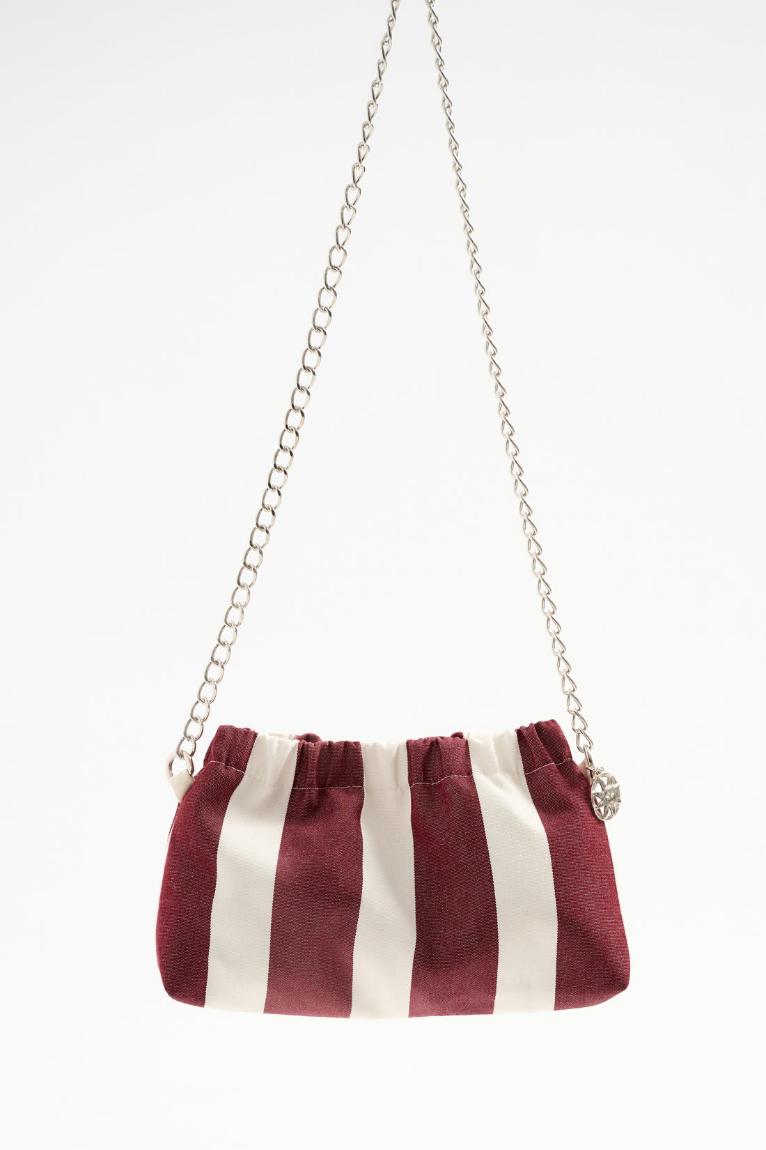 Éclair chain bag in wine stripes