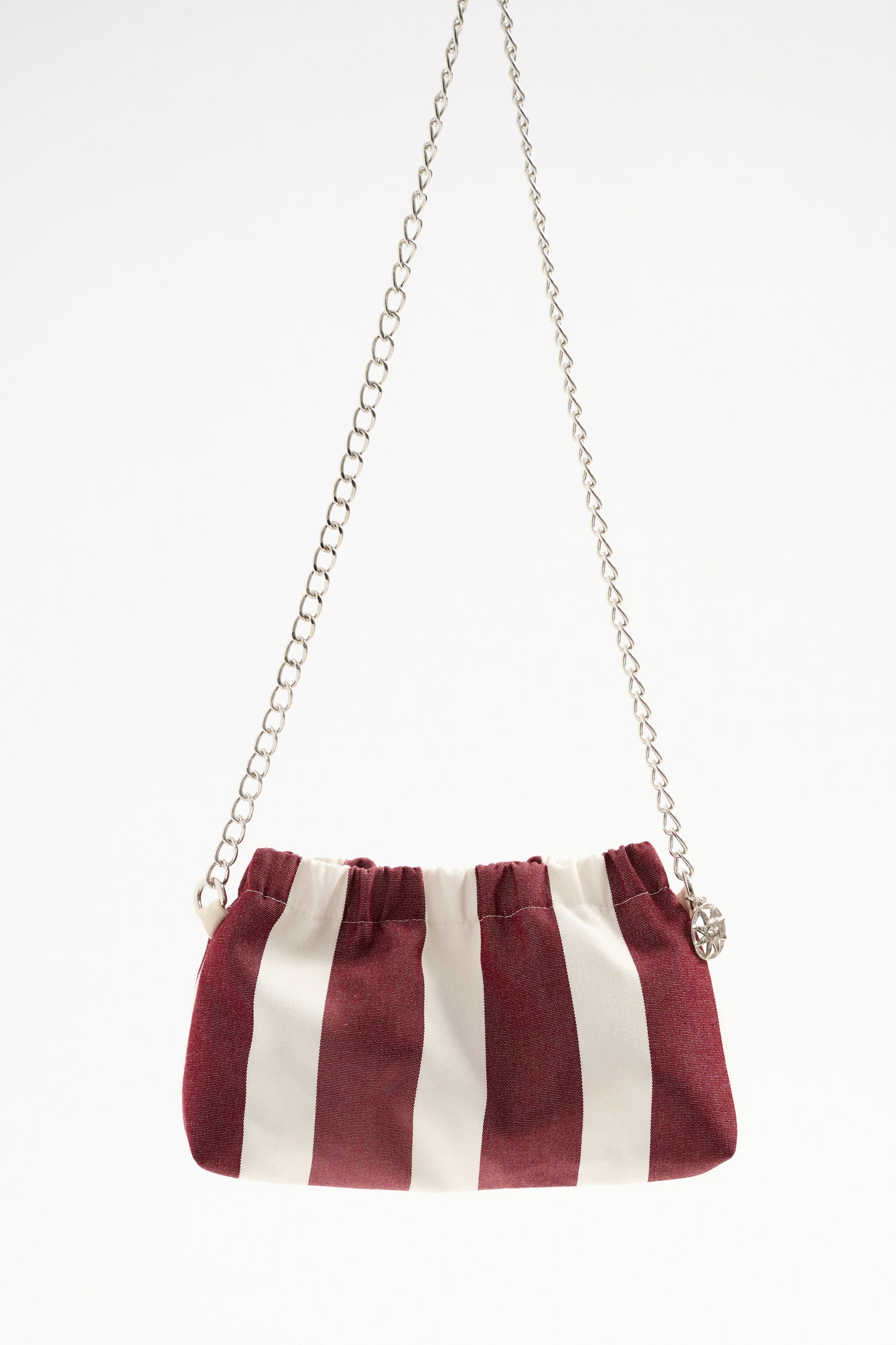 Éclair chain bag in wine stripes