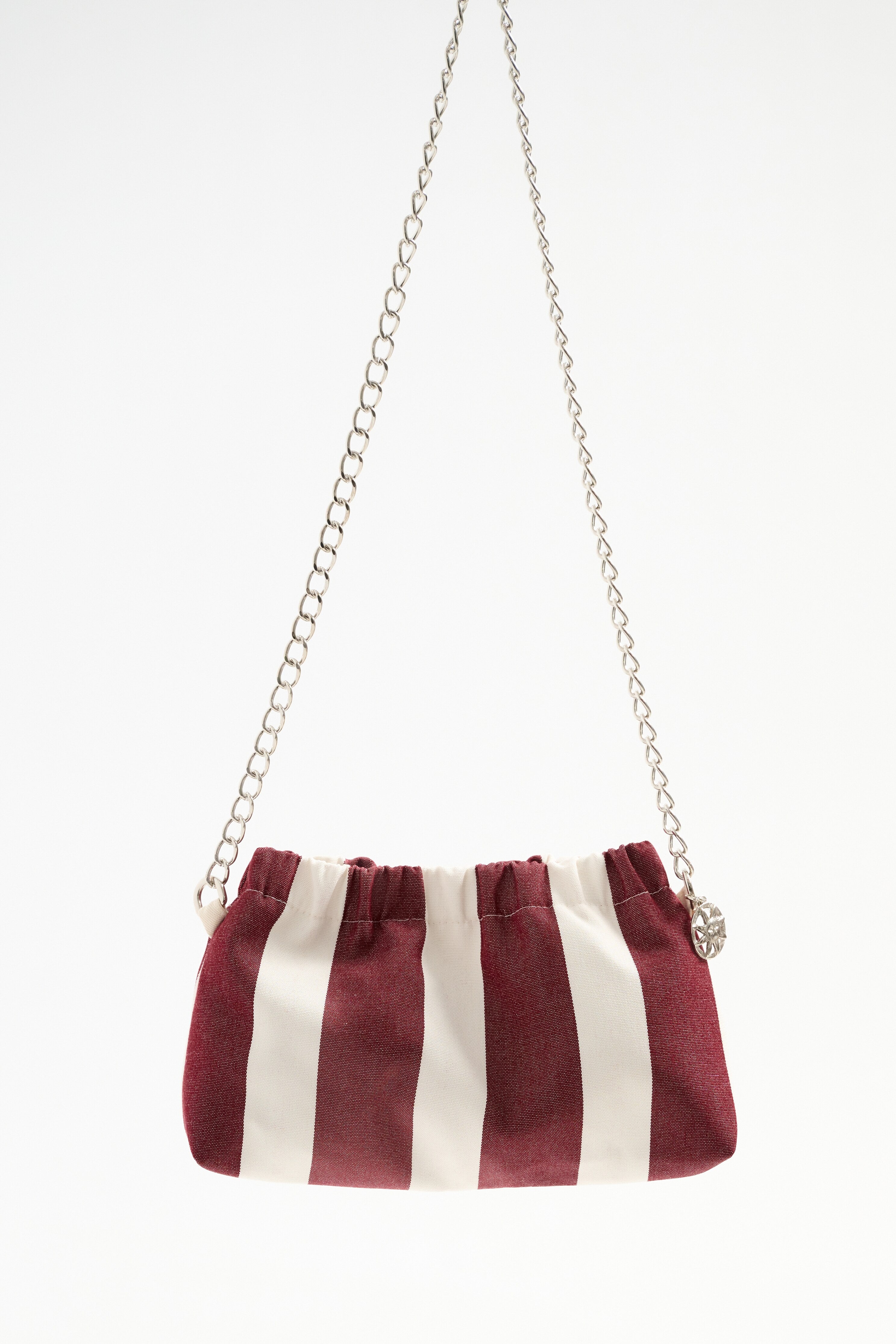 Éclair chain bag in wine stripes