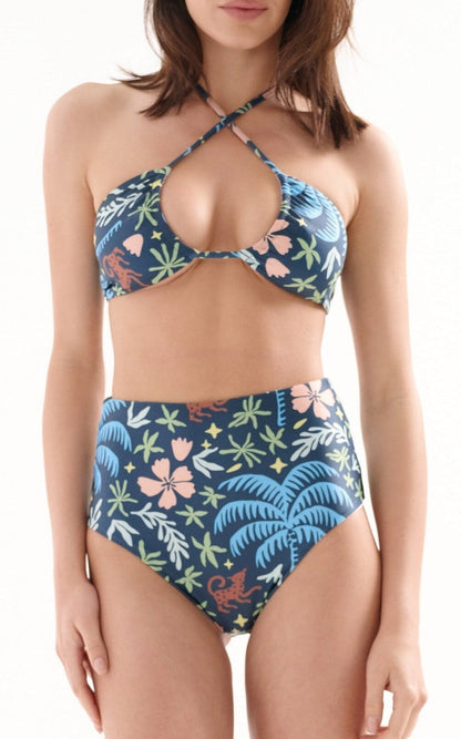 Blue Java Double Face Bikini