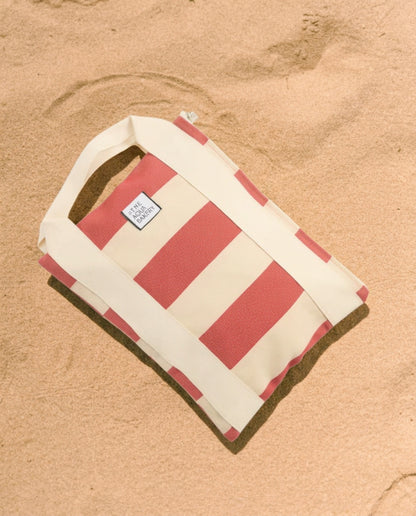 Macaron in blood orange stripes