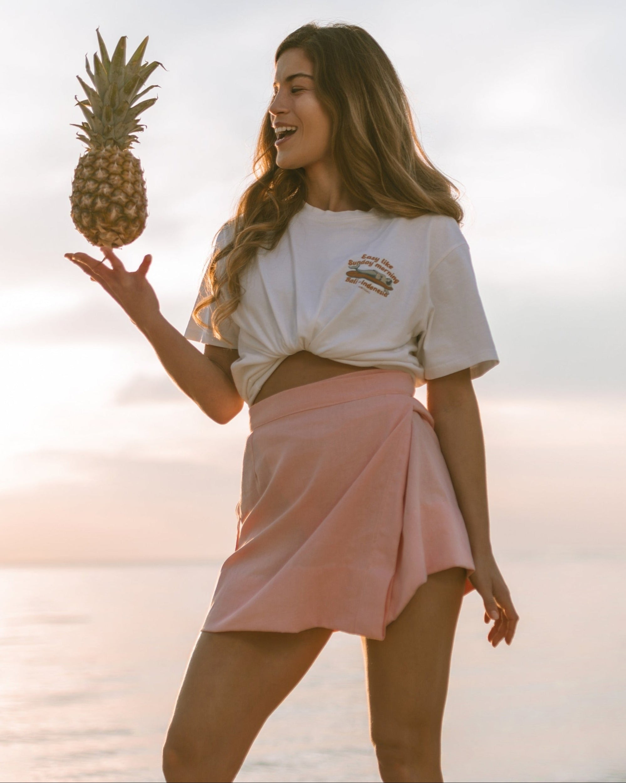 Sugarcover blush wrap skirt