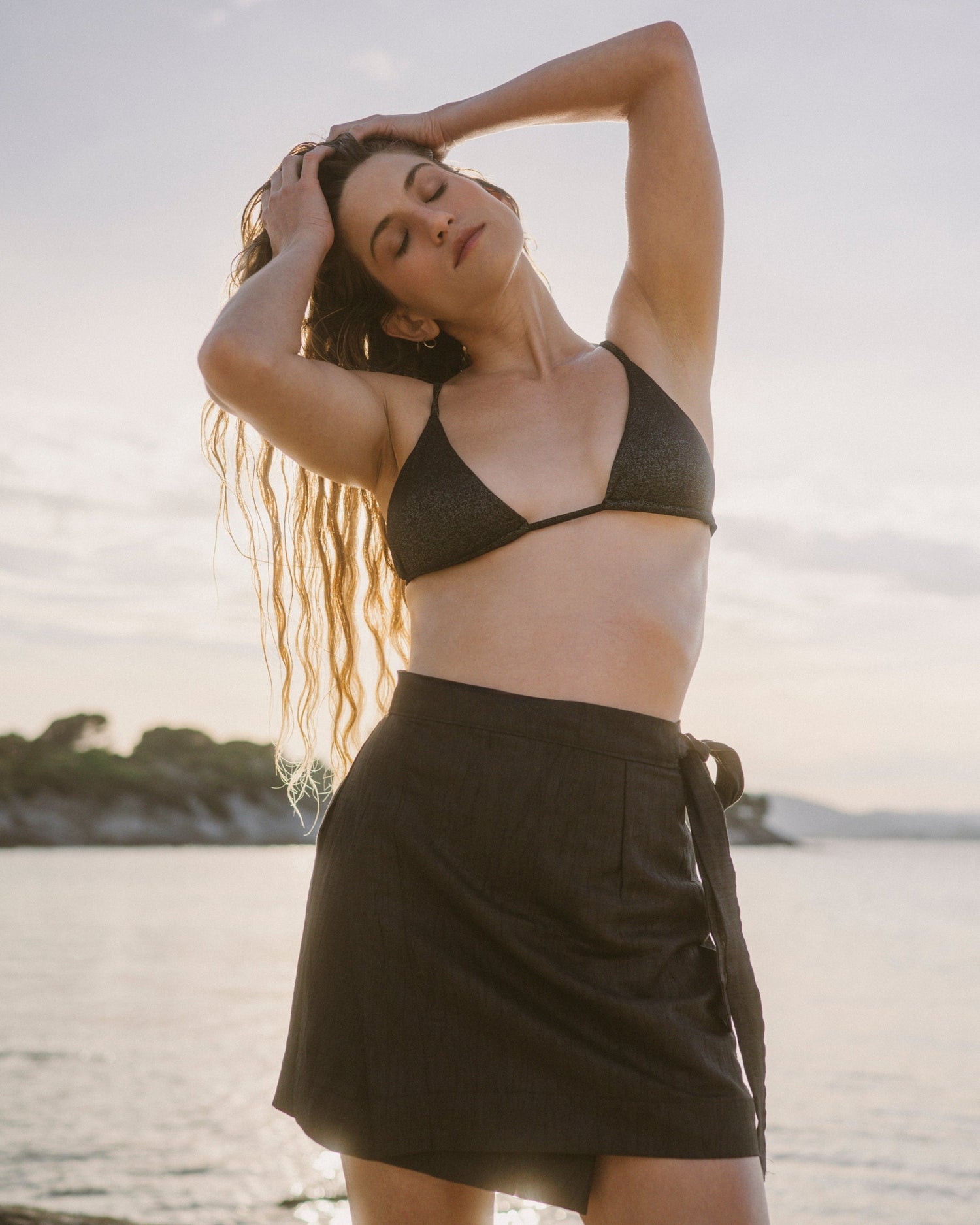 Sugarcover noir wrap skirt