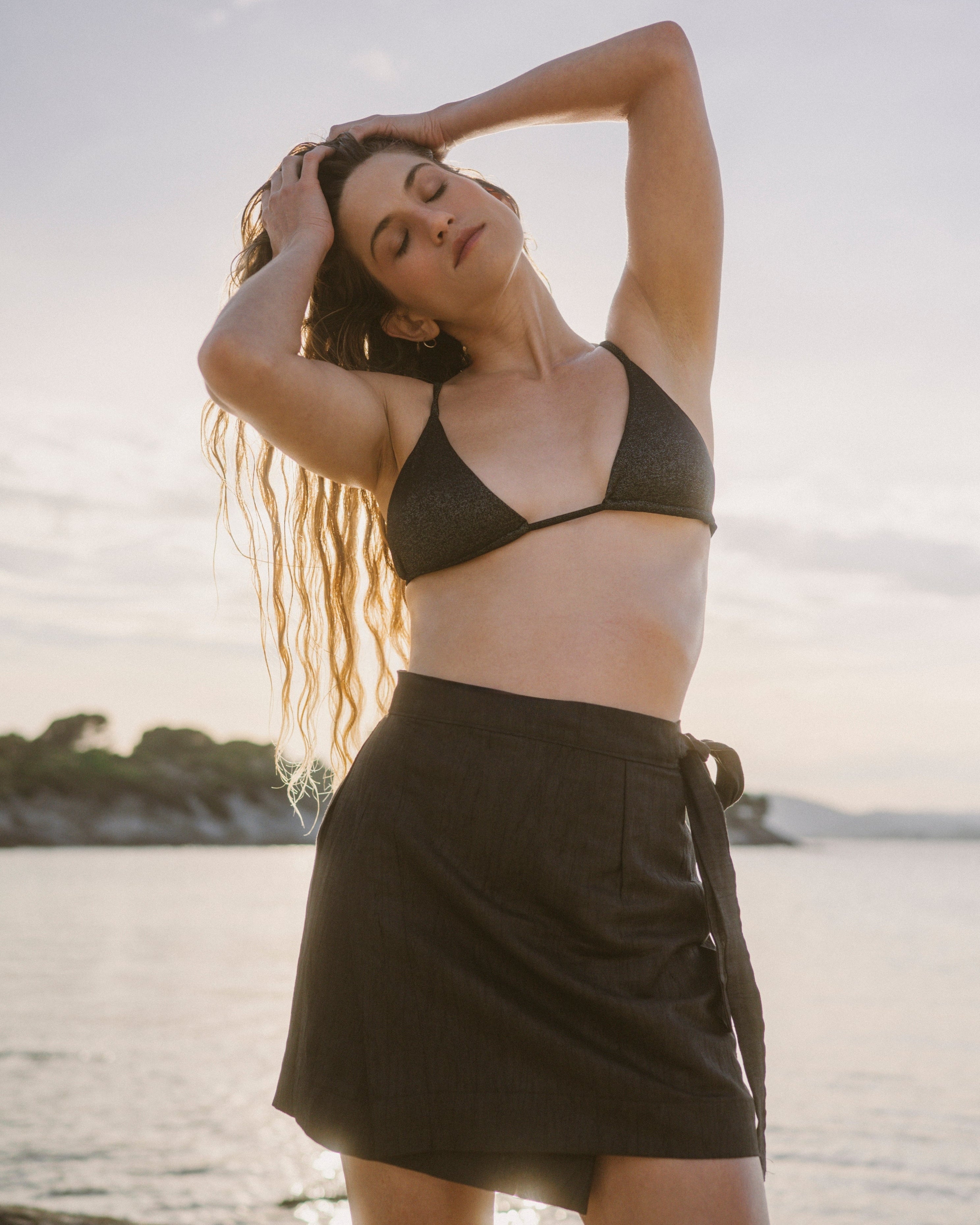 Sugarcover noir wrap skirt